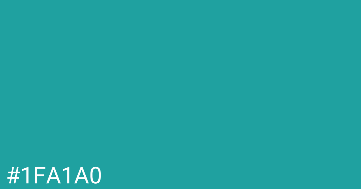 Hex color #1fa1a0 graphic