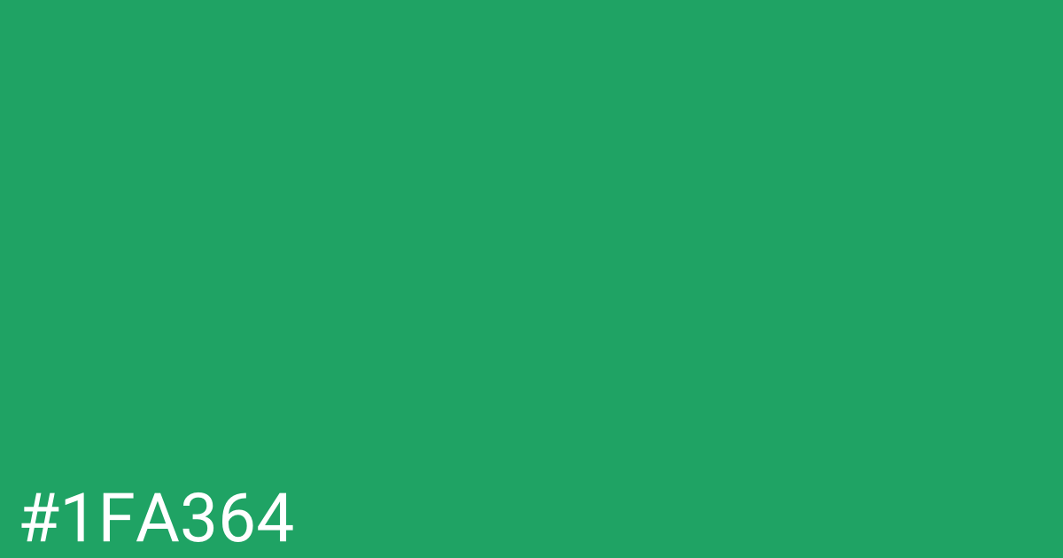 Hex color #1fa364 graphic