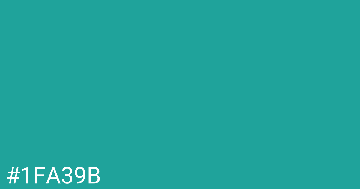 Hex color #1fa39b graphic