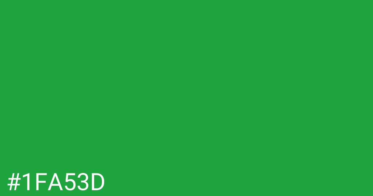 Hex color #1fa53d graphic