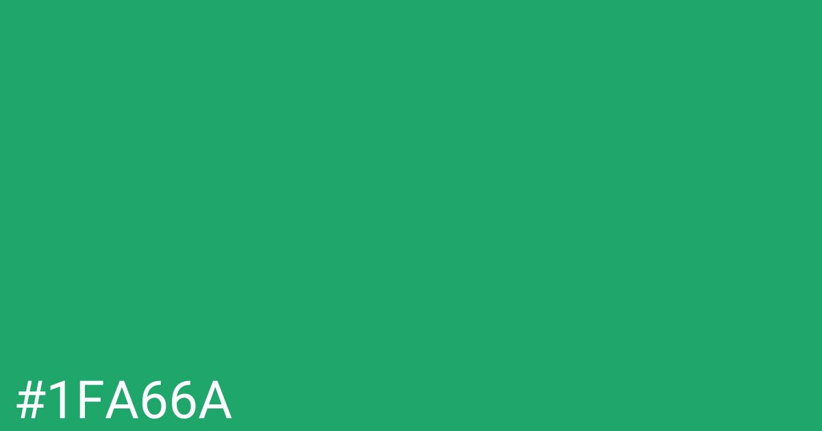 Hex color #1fa66a graphic