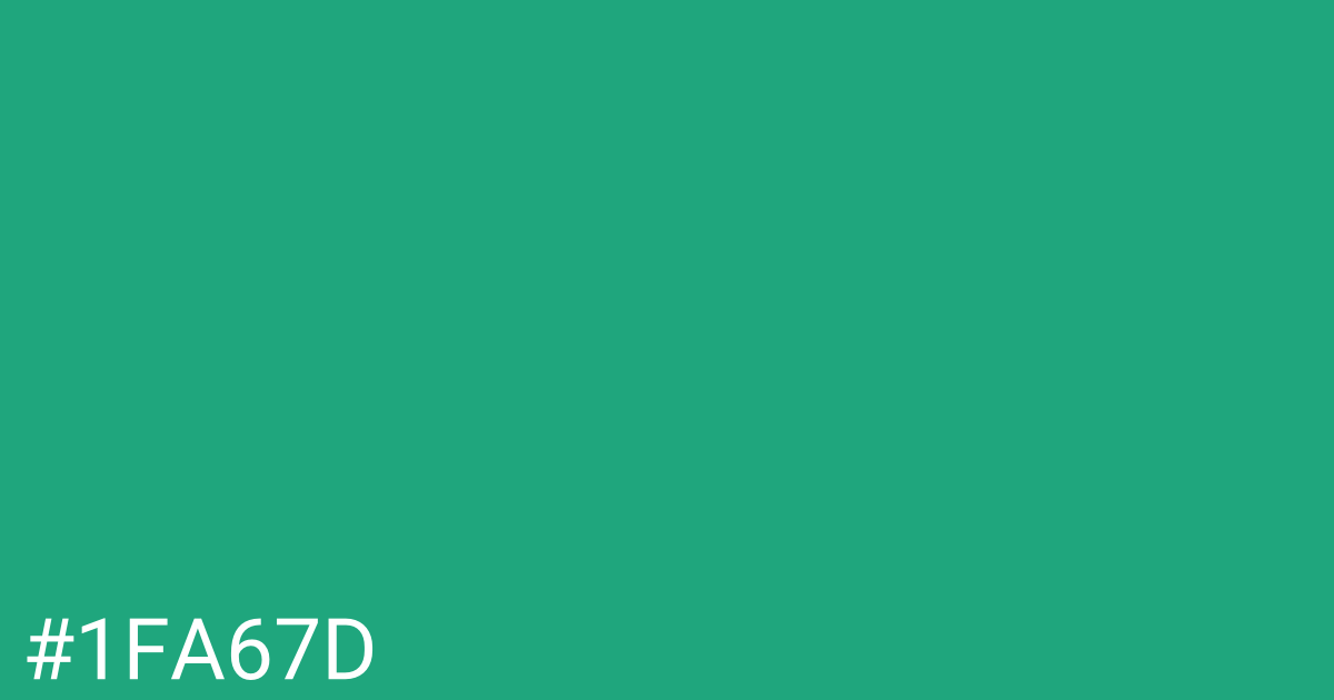 Hex color #1fa67d graphic
