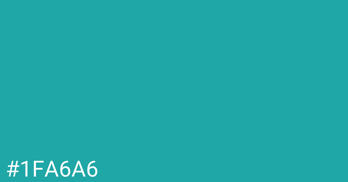 Hex color #1fa6a6 graphic