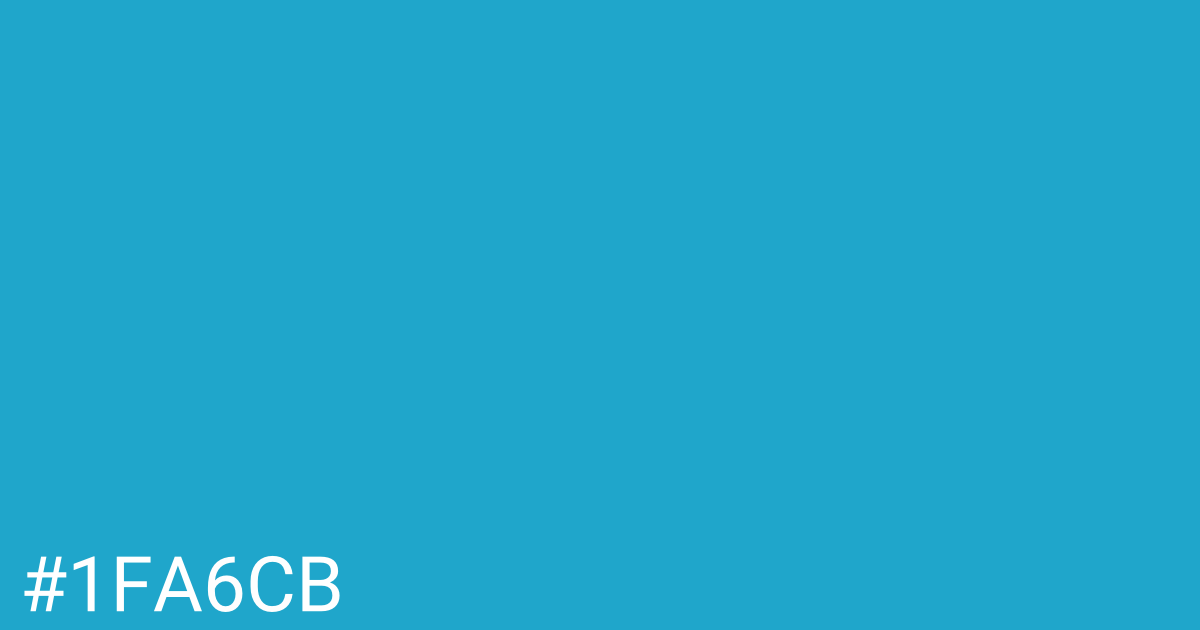 Hex color #1fa6cb graphic