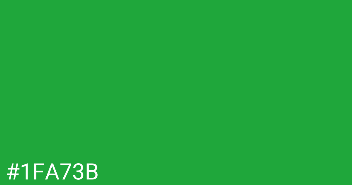 Hex color #1fa73b graphic