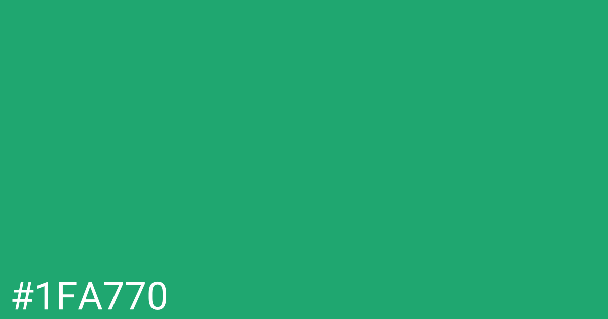 Hex color #1fa770 graphic