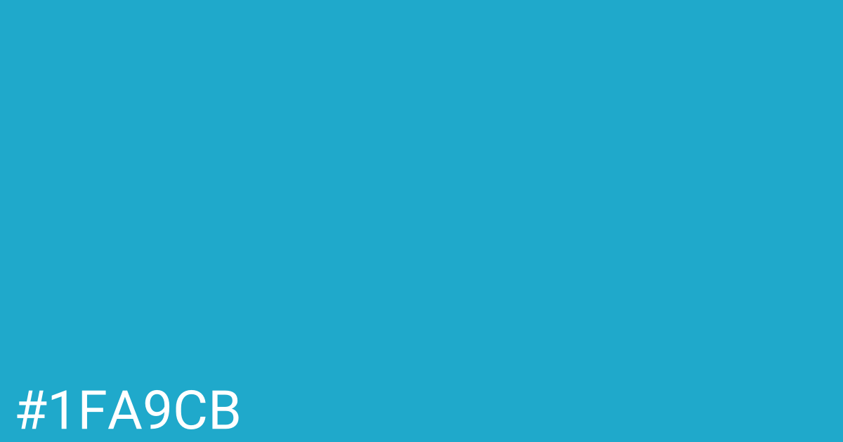 Hex color #1fa9cb graphic