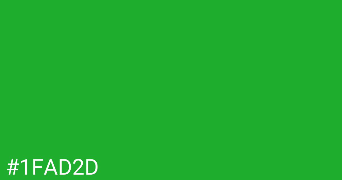 Hex color #1fad2d graphic
