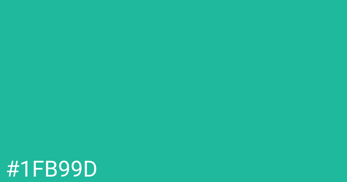Hex color #1fb99d graphic