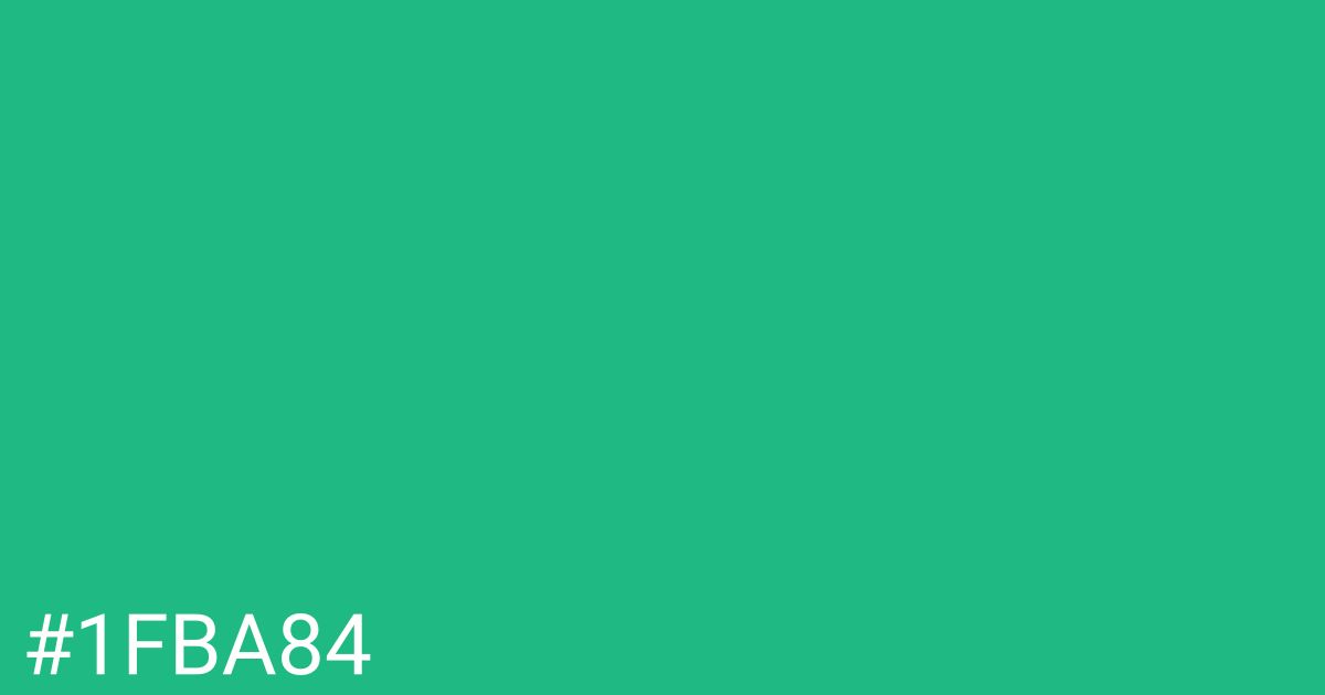 Hex color #1fba84 graphic