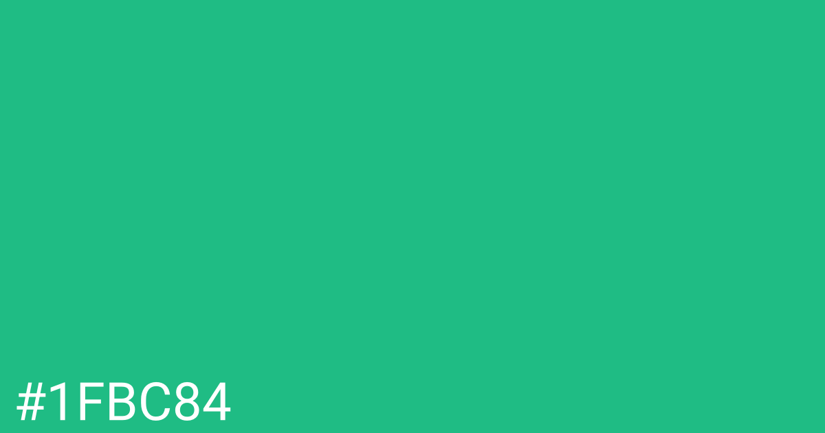 Hex color #1fbc84 graphic