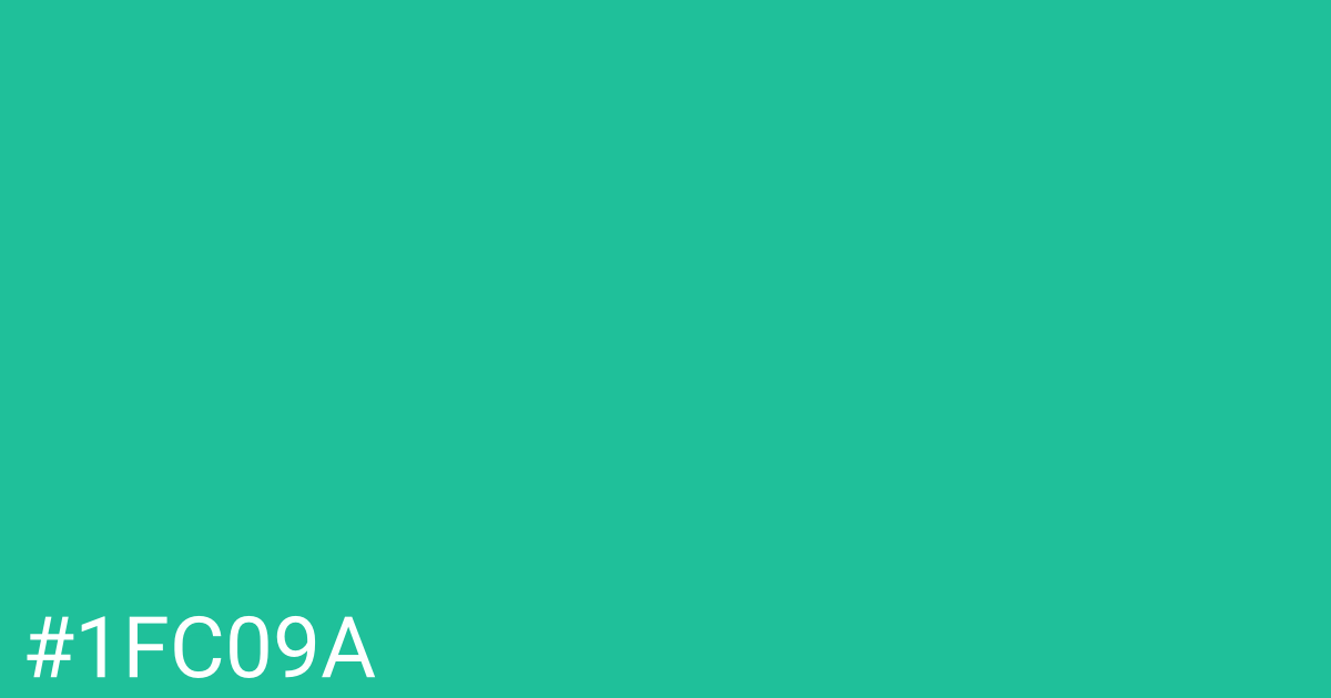 Hex color #1fc09a graphic
