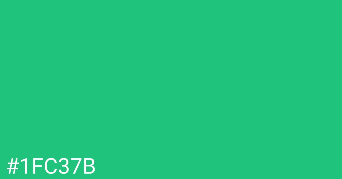 Hex color #1fc37b graphic