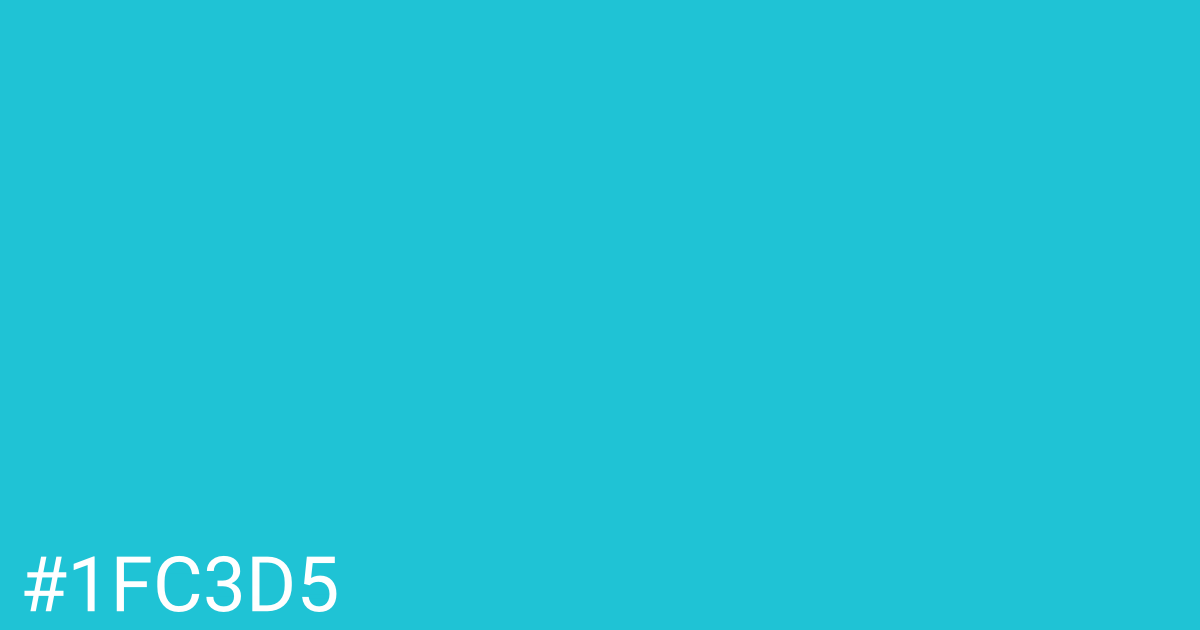 Hex color #1fc3d5 graphic