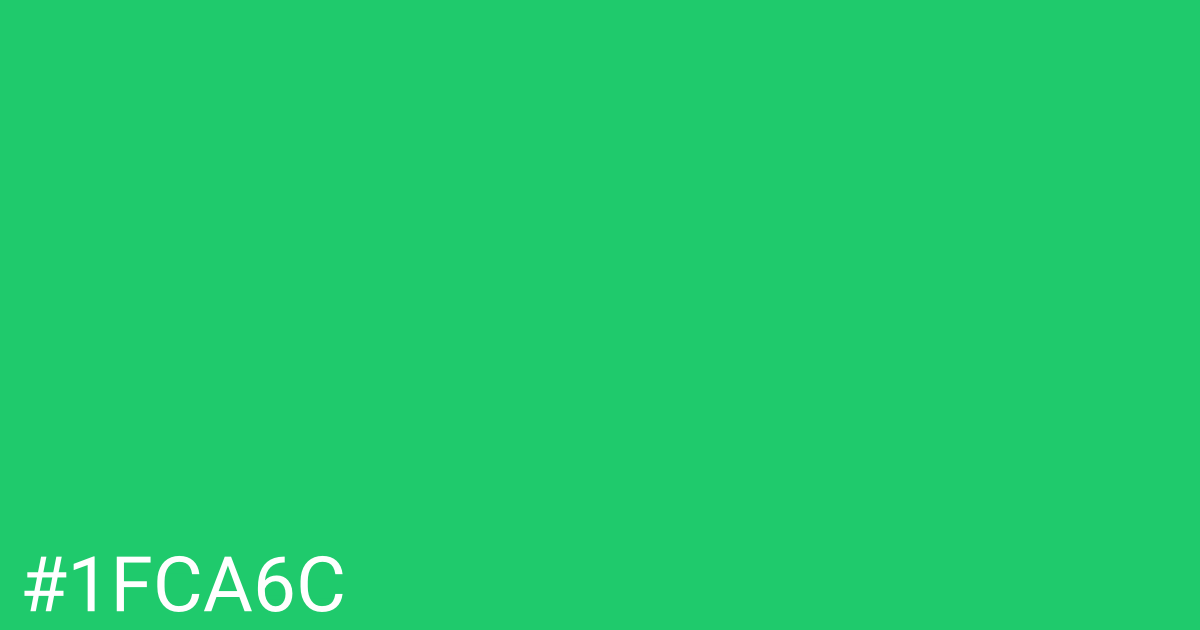 Hex color #1fca6c graphic