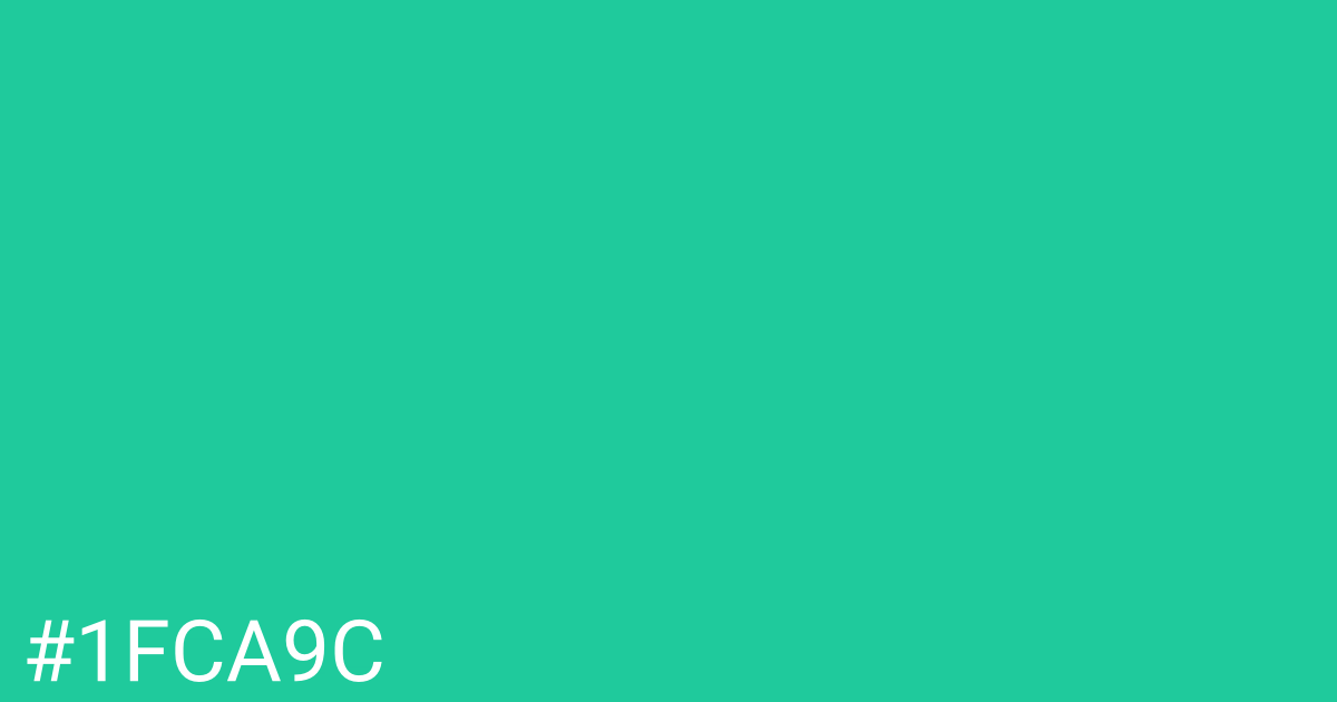 Hex color #1fca9c graphic