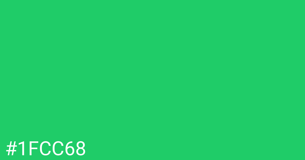 Hex color #1fcc68 graphic
