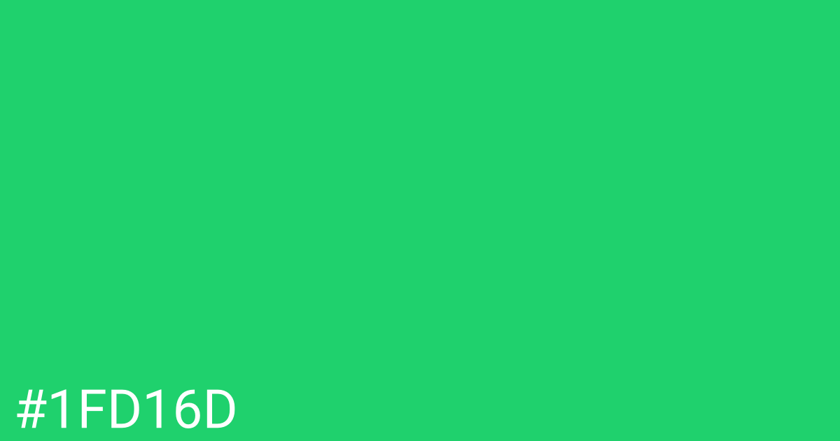 Hex color #1fd16d graphic