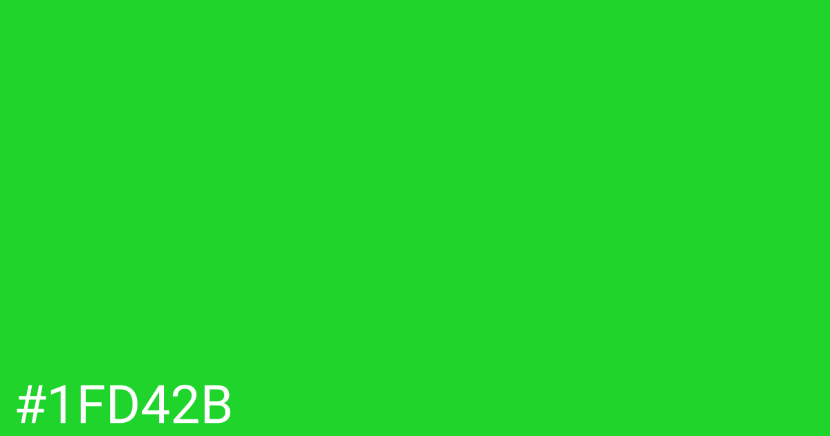Hex color #1fd42b graphic