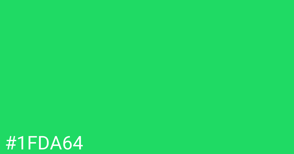 Hex color #1fda64 graphic