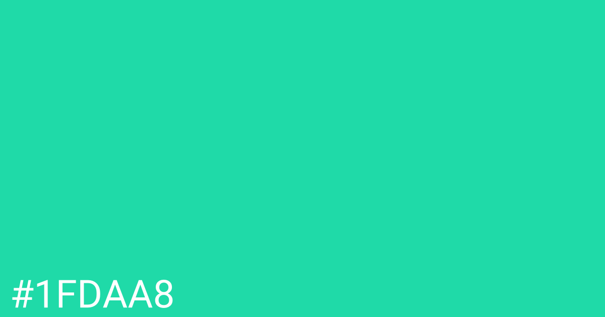 Hex color #1fdaa8 graphic