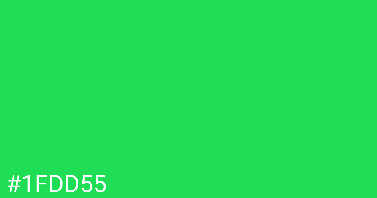 Hex color #1fdd55 graphic