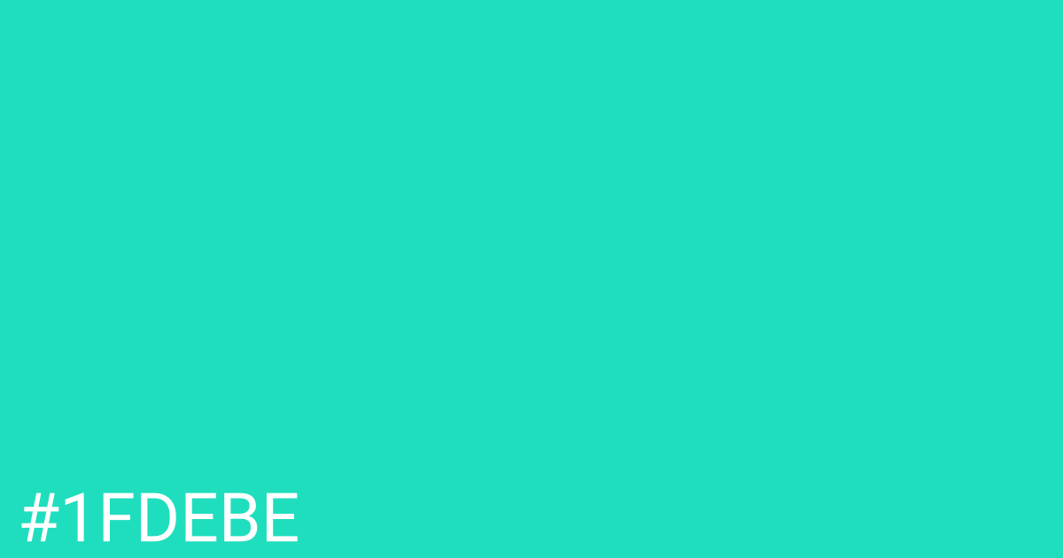 Hex color #1fdebe graphic