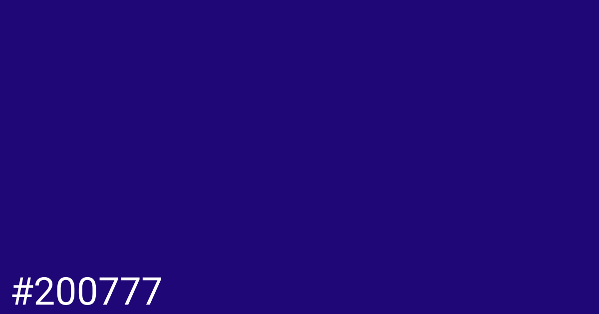 Hex color #200777 graphic
