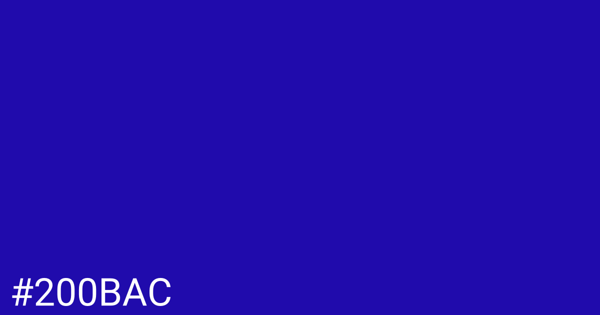 Hex color #200bac graphic