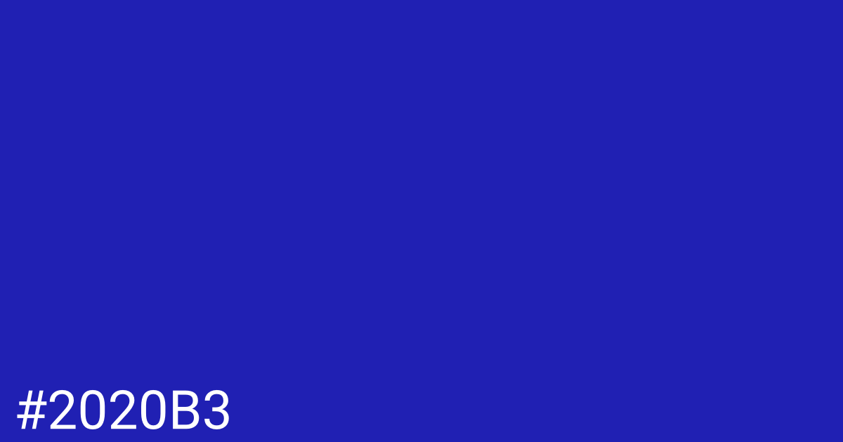 Hex color #2020b3 graphic