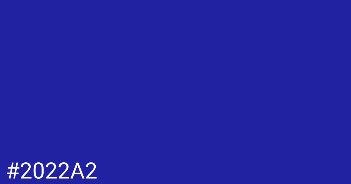 Hex color #2022a2 graphic