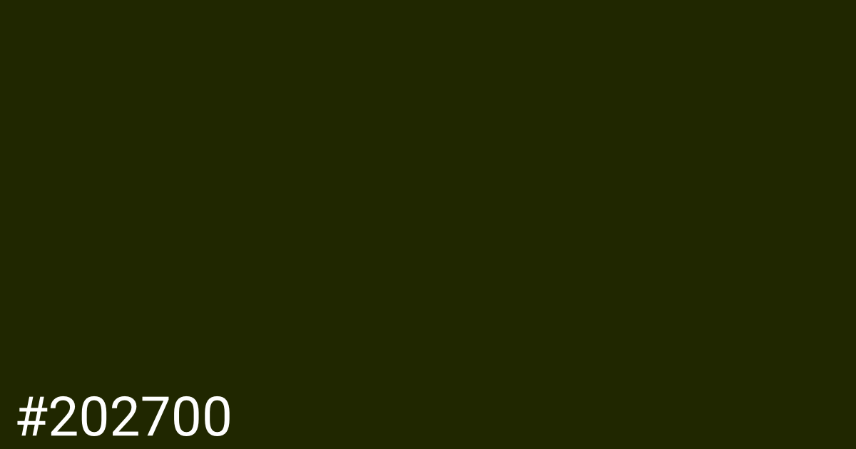 Hex color #202700 graphic