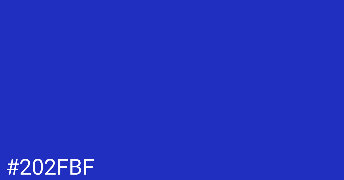 Hex color #202fbf graphic