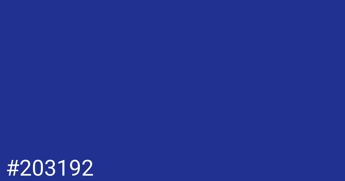 Hex color #203192 graphic