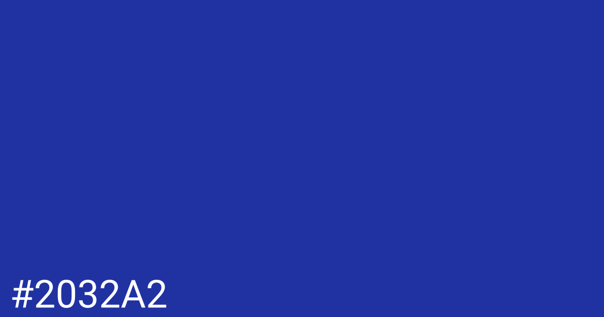 Hex color #2032a2 graphic