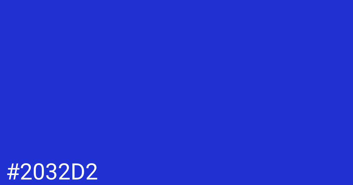 Hex color #2032d2 graphic