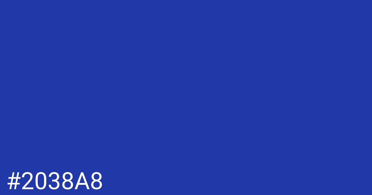 Hex color #2038a8 graphic