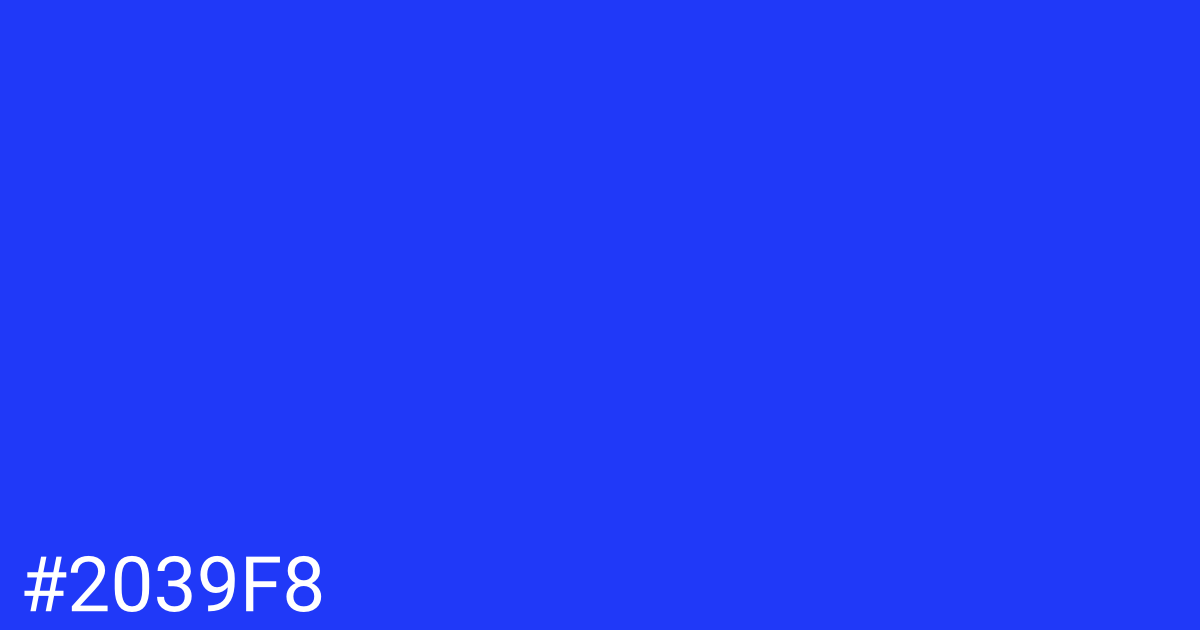 Hex color #2039f8 graphic