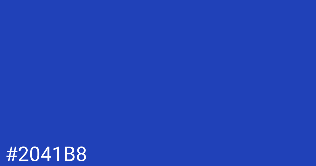 Hex color #2041b8 graphic