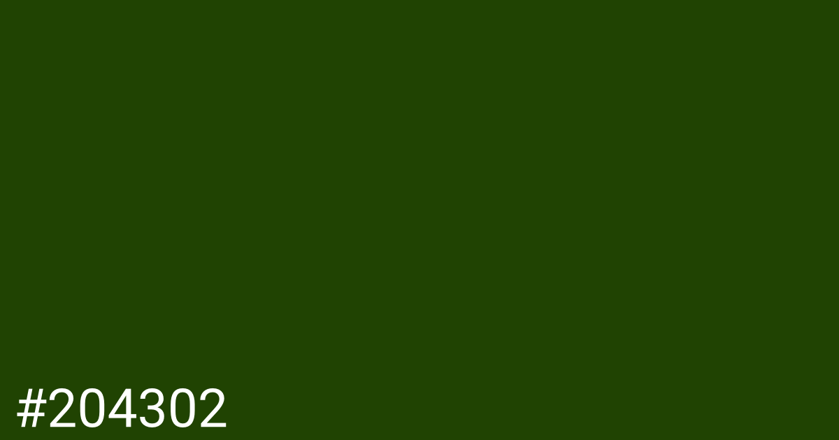 Hex color #204302 graphic