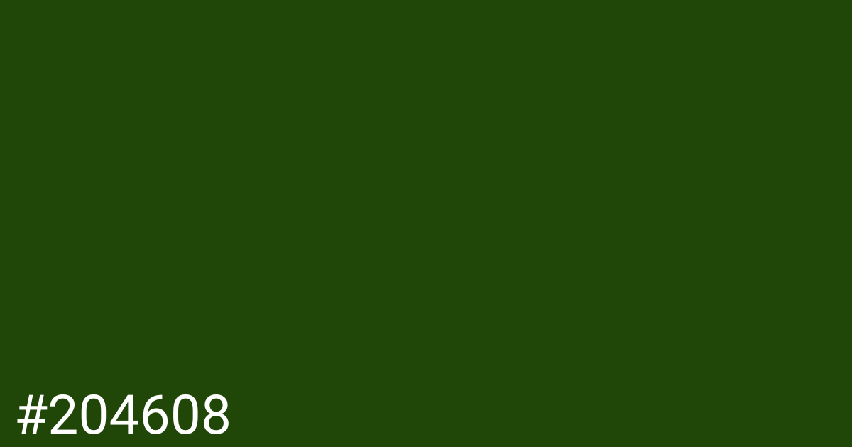 Hex color #204608 graphic