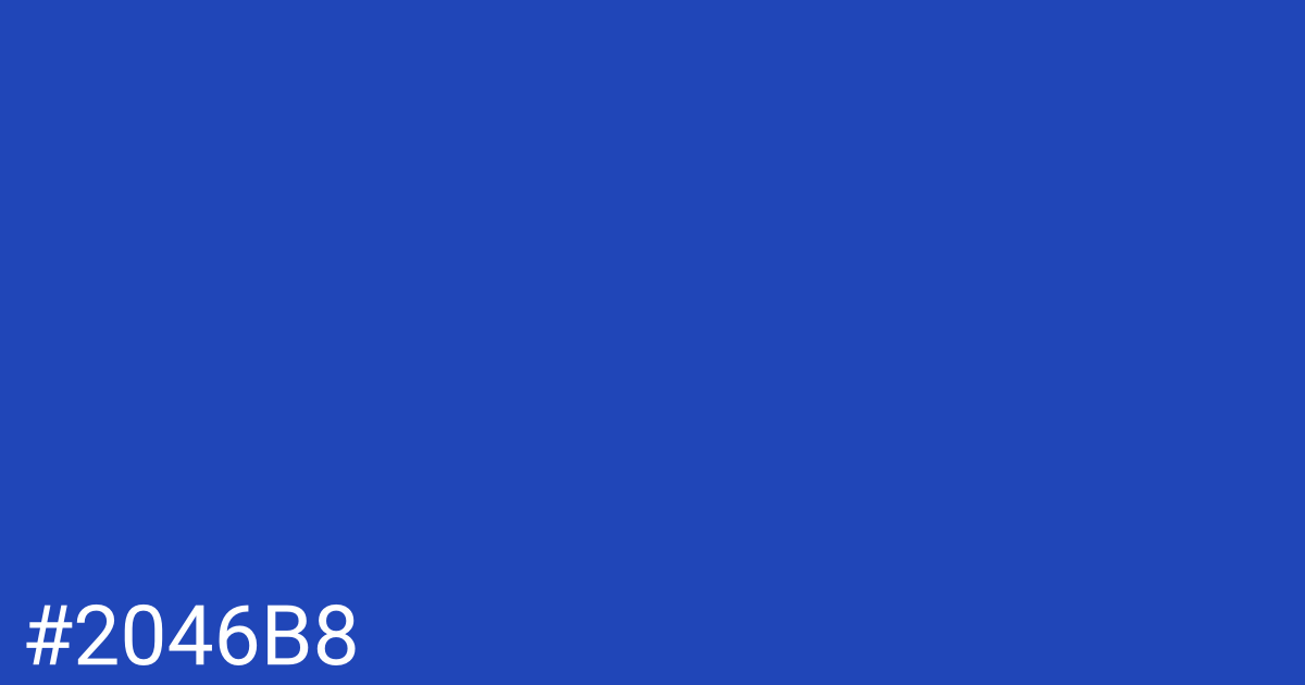 Hex color #2046b8 graphic