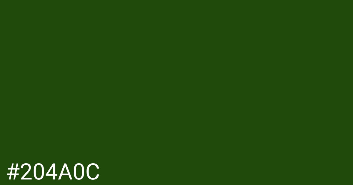Hex color #204a0c graphic