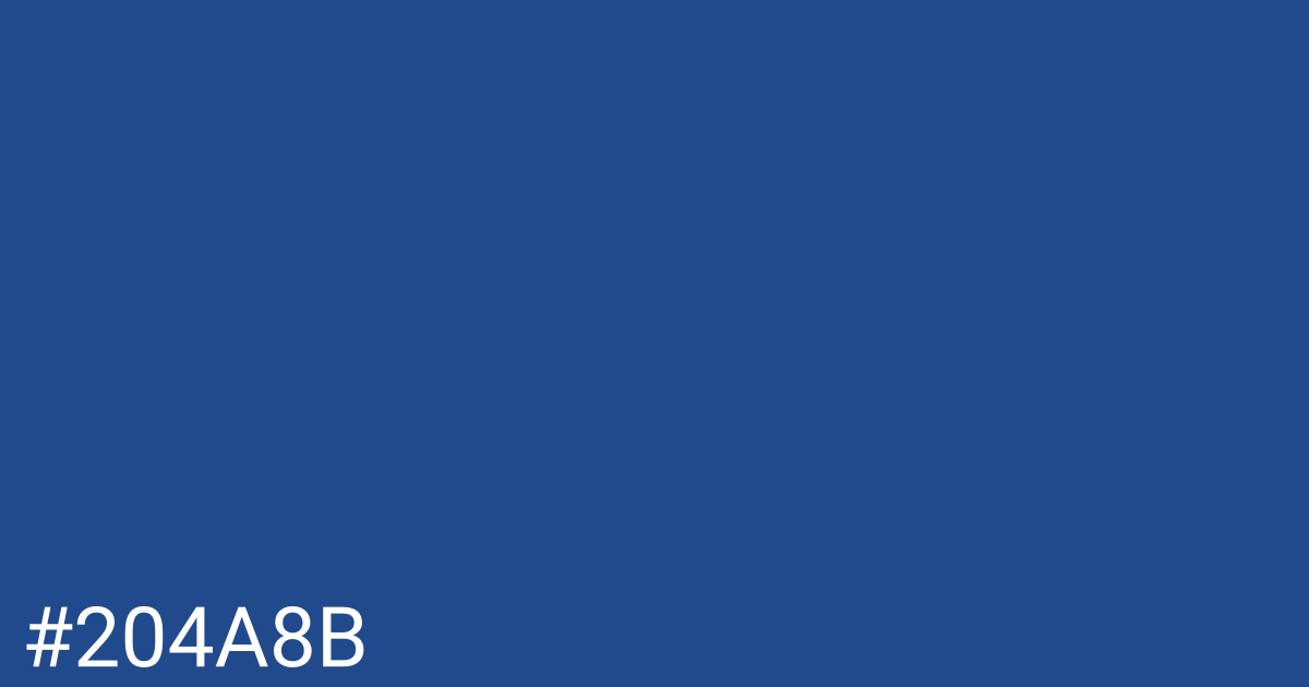 Hex color #204a8b graphic