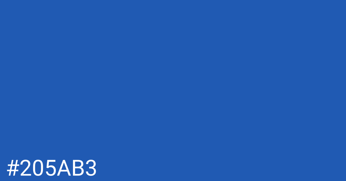 Hex color #205ab3 graphic