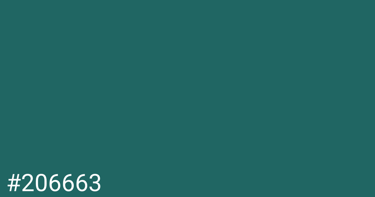 Hex color #206663 graphic