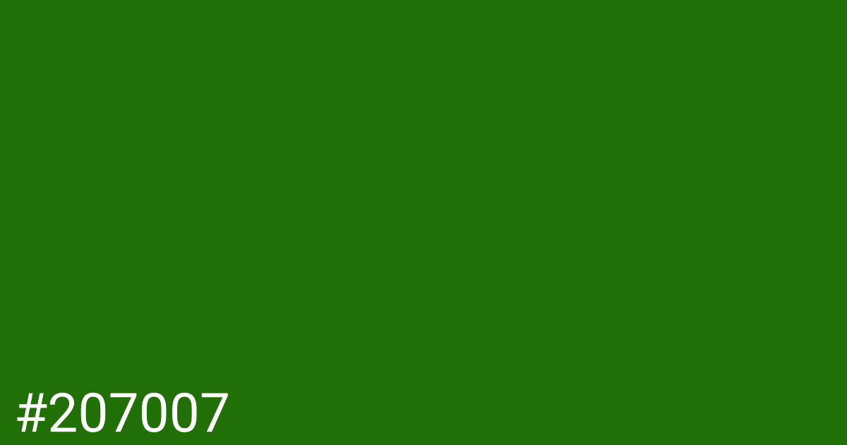 Hex color #207007 graphic