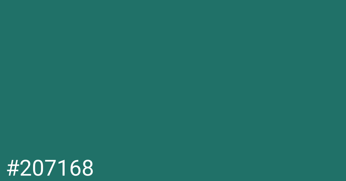 Hex color #207168 graphic