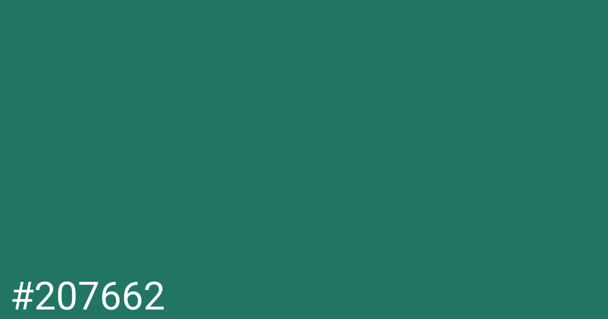 Hex color #207662 graphic