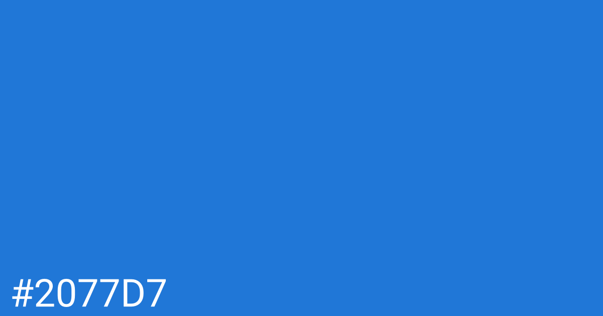 Hex color #2077d7 graphic